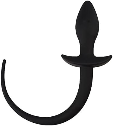 Silicone Anal Plug Fox Tail For Beginners Waterproof Smooth Touch Anal Sex Toys Beads For Women Men(Black)