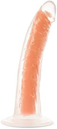 Blush Neo Elite Glow In The Dark 7.5 Inch Silicone Dual Density Cock With Suction Cup, Sex Toy For Women, Neon Blue - Image 2