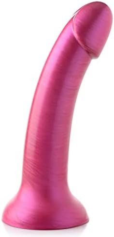 Lynx 7 Inch Metallic Silicone Dildo - Blue - Image 3