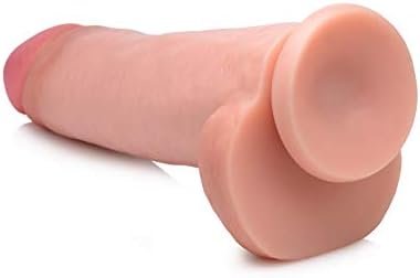 Lynx 12 Inch Dildo With Balls - Light - Image 3