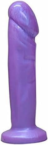 Lickerlish Premium Silicone Dildo With Suction Cup, Purple (8" Rummy Fatty)