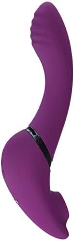 Inmi 7X 180 Degree Rotating Silicone Swivel Clit Tongue Licking Vibrating Stimulator For Women & Men & Couples, G-Spot Clitoral Anal Nipple Stimulation Vibrator, Rechargeable- Purple,Ag869
