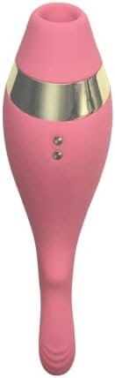 The Adventurer Air Pressure Vibrator | Rechargeable & Shower-Friendly | Made With Velvet Soft Silicone | 5 Air Sensations & 10 Vibrating Speeds Pink