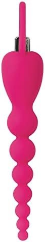 Adam & Eve Booty Bliss Vibrating Anal Beads, Pink | Waterproof Silicone Butt Plug With Removable Bullet Vibrator | 7.75” Total Length, 6” Insertable - Image 2