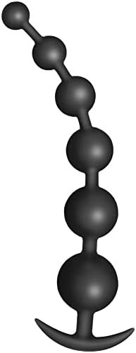 Silicone Anal Beads Butt Plug-Flexible Anal Chain Sex Toys With Different Size Anal Balls Prostate Massage Anal Trainer Anal Plug For Men Women Couples Anus Dilator Anal Bead Dildo Anal Toys (5 Balls)
