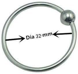 Manhood 18+ Adults Only Sex Toys Cock Rings Stainless Steel Penis Rings Glans Ring Love Toy (1 Pressure Joy Ball, 1.26"= 32Mm) - Image 2