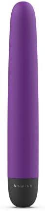 B Swish Bgood Classic G-Spot Tapered Tip Vibrator, Battery Operated, Powerful Clitoral Stimulator, Intimate Portable Wand Personal Massager With 5 Vibration Patterns, Jade
