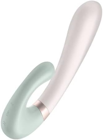 Satisfyer Heat Wave Rabbit Vibrator | Connect App | 2 Motors | Heat Function | Waterproof (Ipx7) | Rechargeable Battery | Skin-Friendly Silicone