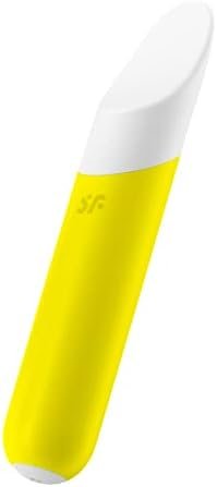 Satisfyer Ultra Power Bullet 7 Mini Bullet Vibrator - Clitoral Stimulator, Personal Massager, Broad, Slightly Curved Tip - Portable, Waterproof, Rechargeable, 13.5Cm (Green)
