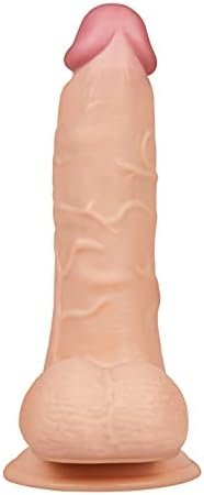 Eis Natural Dildo With Suction Cup And Large Testicles - G-Spot And Anal Dildo - Slippery Soft, Realistic Design (8.3 Inches) - Image 3