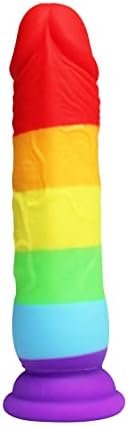 Rainbow Dildos Women Sex Toys, Xtoy King Realistic Dildo Adult Toys For Men Anal Game, Body-Safe Silicone Dildo With Strong Suction Cup For Hands-Free Play