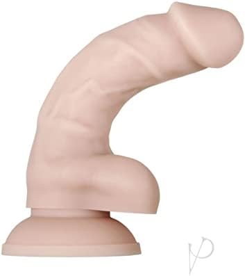 Evolved Love Is Back - Real Supple Silicone - Life-Like Feel - Super-Squishy Poseable 6 Inch Realistic Veins, Textures And Balls - With Suction-Cup Dildo - Light/Beige - Image 2