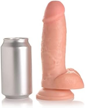 Lynx 7 Inch Dildo With Balls - Light - Image 3