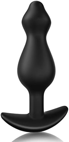 Anal Plug Training Set Silicone Anal Beads Butt Plug Kit For Comfortable Long-Term Wear Prostate Massager Sex Toy With Narrow Flared Base & Long Neck Tjijp