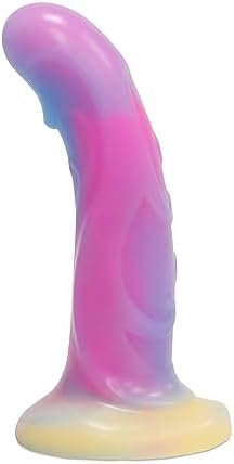 6.5" Silicone Colorful Cute Anal Dildo, Starry Sky Dildo With Strong Suction Cup For Hands-Free Play, Realistic Flexible Dildos Adult Sex Toy For G-Spot Compatible With Strap On Dildo Harness