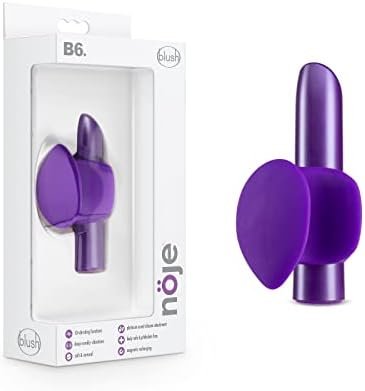 Blush Noje B6 - Platinum Puria Silicone - Ultrasilk Smooth Feel Finger Vibrator - 10 Rumble Tech Deep Rumbly Vibration Modes - 2 Way Controls - Ipx7 Waterproof Clitoral Stimulation Sex Toy For Women