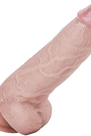 Realistic Dildo, 8.8 Inch Dual-Density Silicone Huge Penis With Strong Suction Cup For Hands-Free Play Flexible Dong For Manual Sex Toy For Anal Play And Vagina Stimulation