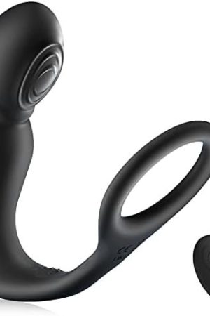 T-Explorer Prostate Massager Anal Vibrator Thrusting Vibrating 10 Modes With Cock Ring Anal Plug Anal Sex Toys G Spot Vibrator Dildo Waterproof Remote Control Massager For Men Anal Toy Male Sex Toys