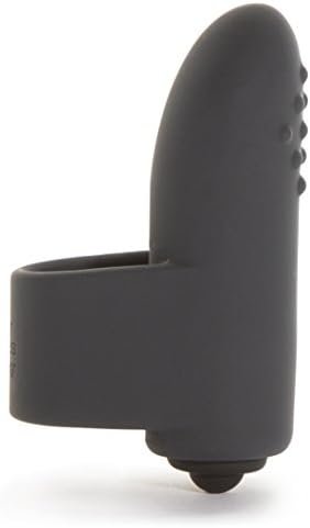 Fifty Shades Of Grey Secret Touching Finger Vibrator - Silicone Bullet Vibrator For Women With Thick Stretchy Loop - Removable Single Speed Mini Bullet Vibrator - Waterproof - Black