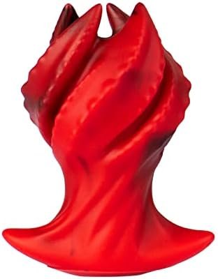 Anal Plug Sex Toy, Unique Design Prostate Massager, Ideal For Beginners To Experienced Users, Platinum Silicone Material, Red