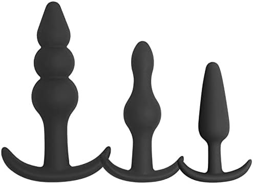 3Pcs Silicone Butt Plug Anal Plugs, Anal Trainer Set From Beginners To Advanced Player, Anal Beads Plug Kit For Comfortable Long-Term Wear, Anal Sex Toys For Couples