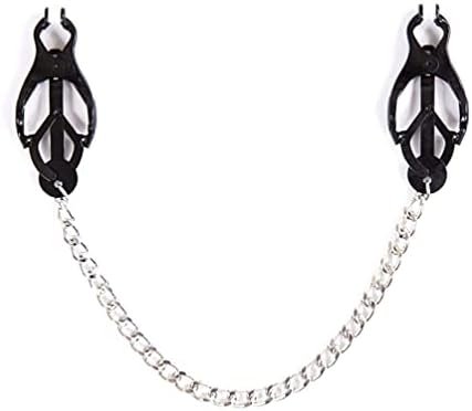 Soimiss Breast Nipple Clamps Nipple Clips Adjustable Non Piercing Nipple Rings Nipple Toy Breast Stimulation Toy Sm Flirting Toys With Chain For Adults Couple Role Play Game