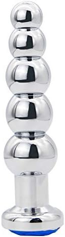 Anal Plug Gem Anal Beads - 5 Beads Metal Butt Plug Pleasure Wand Anal Sex Toys For Men And Women Romi - Image 2