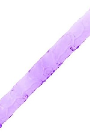 11.8 * 1.37 Inches Double Dildo Crystal Jelly Realistic Anal Long Dildo Penis Soft And Flexible With Veins And Glans Adult Sex Toys For Women/Men/Lesbian Purple