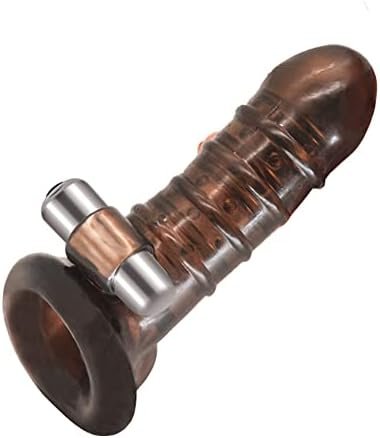 Soft Silicone Vibration Penis Sleeve Shaft Sleeve,Extended Length Sleeve Delay Ejaculation Shaft Ring Erection Erotic Sex Toy For Adult