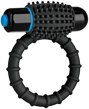 Doc Johnson Optimale - Vibrating C-Ring - Stretchable Silicone - Powerful And Removable 10 Function Bullet - Black