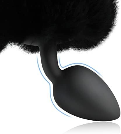 3Pcs Butt Plug Expanding Anal Training Set- Sxovo Silicone Butt Plug Artificial Rabbit'S Fur Tail Anal Sex Toys Cosplay For Women Men Couple Stimulation Butt Toys - Image 3