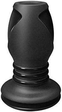 Doc Johnson Platinum Premium Silicone - The Stretch - Hollow Butt Plug - Small - Black