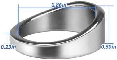 Stainless Steel Male Penis Rings Delay Glans Ring Cock Stretcher Penis Weights For Longer Stronger Pleasure Adult Sex Toys Romi (S) - Image 3
