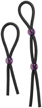 Doc Johnson Cock Ties - Fully Adjustable Silicone Cock Ties - Provides Maximum Sturdiness & Flexibility - Tie One Off! - Black