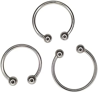 Anmooee Stainless Steel Cock Ring 2 Beads Penis Ring Glans Stimulating Penis Opening Loop Sex Delay Ejaculating Toys For Men B