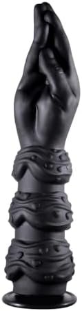 Samko Black Fist Dildo,13.1In Realistic Hand Dildo Silicone With Hand Free Suction Cup,Huge Dildo Anal Fisting For Men Women