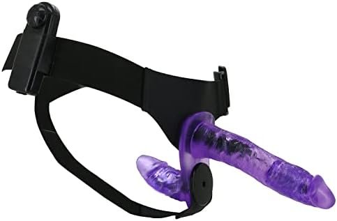 Wemay Strap-On Double Sided Vibrating Dildo Wearable Vibration Harness Dildos Remote Control Adult Toys Purple