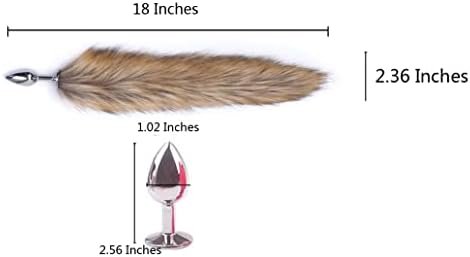 Sexy Cat Tail Fox Tail Cosplay Anal Plug Anal Butt Plug Adult Sex Toys For Women Men Couple Stainless Steel Anal Plug Small 18" - Image 3