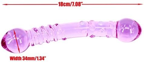 Eastern Delights 7 Inches Glass Dildo Double Ended Pleasure Wand, Light Purple - Image 2