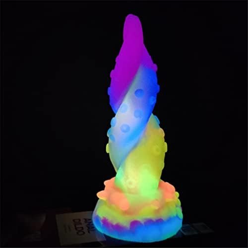 Small Medium Size Octopus Tentacle Anal Plug Dildo Luminous Glow In Dark Colorful - Image 3