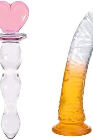 Sex Factory Realistic Dildo Transparent Anal Plug Pleasure Wand