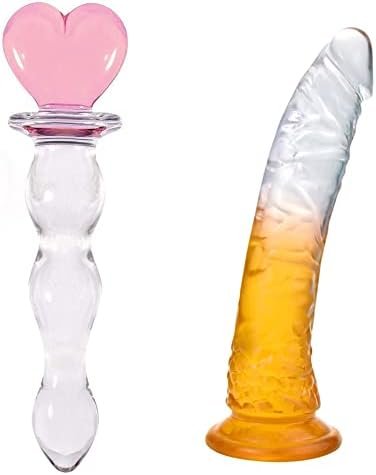 Sex Factory Realistic Dildo Transparent Anal Plug Pleasure Wand