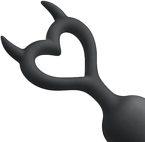Silicone Anal Beads Butt Plug With Devil Shape Handle 5 Bead Anal Plug Anal Sex Toys Flexible Anal Chain Anal Trainer Sm Masturbation For Women Men Couples Cosplay Sex Factory - Image 2