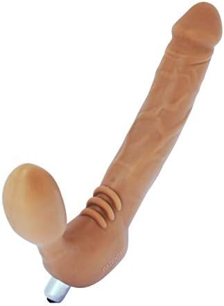 Realdoe ® Classic Silicone Strapless Strap-On Harness-Free Double Dildo, Medium Size: 6" X 1-1/2" In Cocoa Tan With Vibrator (Vibrator And Alkaline Batteries Included) - Image 3