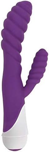 Diana 20X Rippled Silicone Rabbit Vibe- Purple