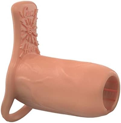 The Happy Wife Penis Sleeve | Cock Sheath With Clit Stimulator | Male Girth Enhancement |Open Head | Sexual Pleasure Enhancer For Men, Women & Couples |Nude Color Medium Girth 5"X 2"