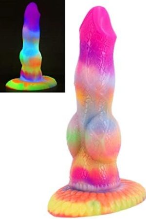 Big Realistic Dragon Dildo Half Dog Half Human Dildo With Hands-Free Suction Cup, 8.26" Thick Pink Silicone Animal Plug Anal Toys For Women And Men Couples