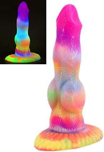 Big Realistic Dragon Dildo Half Dog Half Human Dildo With Hands-Free Suction Cup, 8.26" Thick Pink Silicone Animal Plug Anal Toys For Women And Men Couples