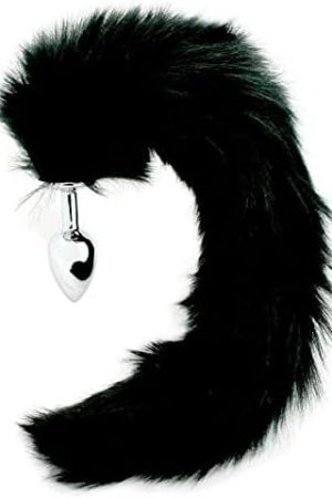 Sexy Butt Plug - Has A Plush Tail! Small Black