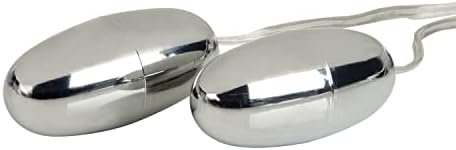 Calexotics Pocket Exotics Wired Remote Double Bullet Vibrator - Sex Toys For Couples - Adult Vibe Eggs Massager - Silver - Image 3